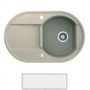 Мийка для кухні Marmorin Otago 1k 10 78х50 см штучний камінь Magranit білий 505 113 006