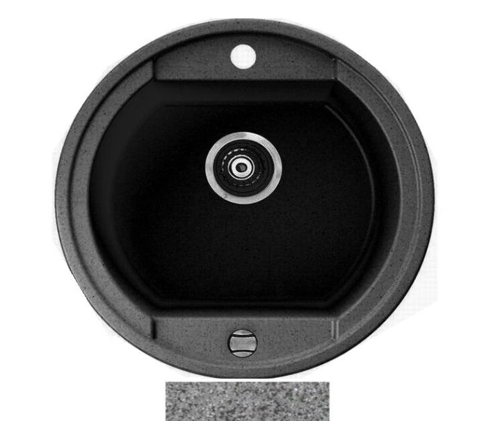 Мийка для кухні Marmorin Otago 1k Ø50 см штучний камінь Magranit сірий 505 803 003