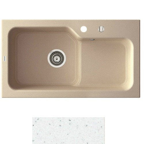 Мойка для кухни Marmorin Ako 1,5k 80х45 см искусственный камень Magranit белый 711 113 006