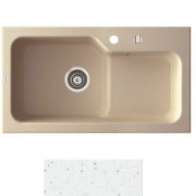 Мойка для кухни Marmorin Ako 1,5k 80х45 см искусственный камень Magranit белый 711 113 006