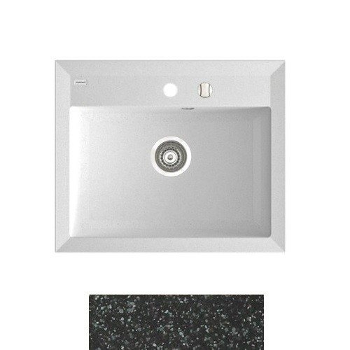 Мийка для кухні Marmorin Ivo 60х50 см штучний камінь Magranit чорний 718 103 002