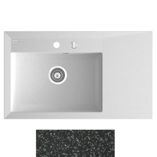 Мойка для кухни Marmorin Ivo 84,3х49,3 см искусственный камень Magranit черный 710 113 002