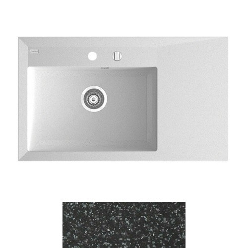 Мойка для кухни Marmorin Ivo 85х50 см искусственный камень Magranit черный 718 113 002