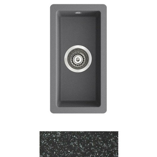 Мийка для кухні Marmorin Lando 0,5k 22х42 см штучний камінь Magranit чорний 709 100 002