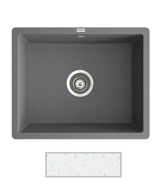 Мийка для кухні Marmorin Lando 1k 52х42 см штучний камінь Magranit білий 709 103 006