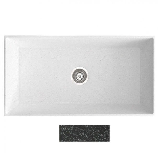 Мойка для кухни Marmorin Olwin 1k 87х45 см искусственный камень Magranit черный 525 103 002