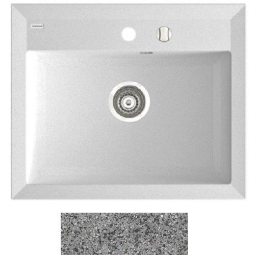 Мийка для кухні Marmorin Ivo 59,3х49,3 см штучний камінь Magranit сірий 710 103 003