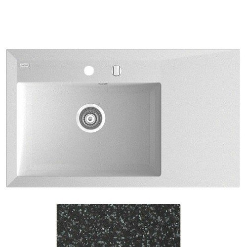 Мойка для кухни Marmorin Ivo 84,3х49,3 см искусственный камень Magranit черный 710 113 002