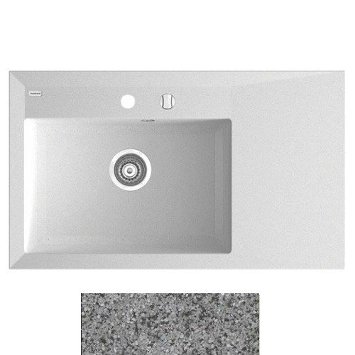 Мойка для кухни Marmorin Ivo 84,3х49,3 см искусственный камень Magranit серый 710 113 003
