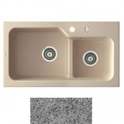 Мийка для кухні Marmorin Ako 2k 80х45 см штучний камінь Magranit сірий 711 503 003