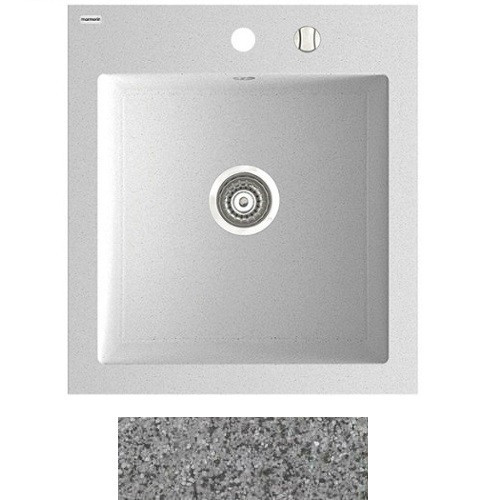 Мойка для кухни Marmorin Nero 1k 55х61 см искусственный камень Magranit серый 714 103 003