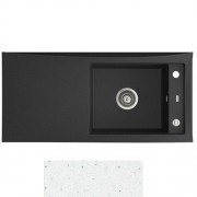 Мийка для кухні Marmorin Tessa 1k 10 95х45 см штучний камінь Magranit білий 715 113 006