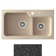 Мийка для кухні Marmorin Ako 2k 80х45 см штучний камінь Magranit чорний 711 503 002