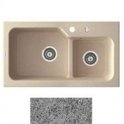 Мийка для кухні Marmorin Ako 2k 80х45 см штучний камінь Magranit сірий 711 503 003