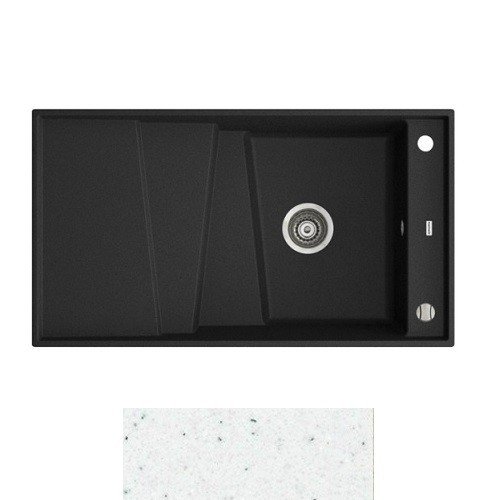 Мийка для кухні Marmorin Batea 1k 89х50 см штучний камінь Magranit білий 716 113 006