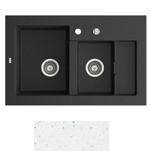 Мийка для кухні Marmorin Combo 1,5k 85х54 см штучний камінь Magranit білий 713 503 006