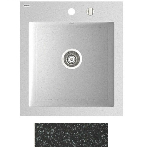 Мийка для кухні Marmorin Nero 1k 55х61 см штучний камінь Magranit чорний 714 103 002