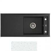 Мийка для кухні Marmorin Tessa 1k 10 95х45 см штучний камінь Magranit білий 715 113 006