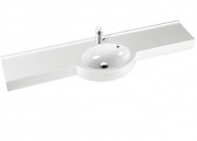 Раковина для ванной Marmorin Hale регулируемая от 60 до 180 см литой камень белый 340 REG 0xx xx x