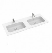 Раковина для ванної Marmorin May 120,5х46 см подвійна литий камінь білий P_U_623_01_1205