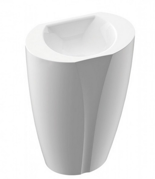 Раковина для ванной Marmorin Selia 55х34,8 см напольная литой камень белый 719 055 020 xx x