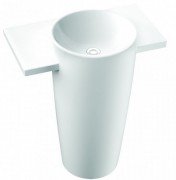 Раковина для ванної Marmorin Febe 90х36 см для підлоги литий камінь білий 460 090 020 xx x