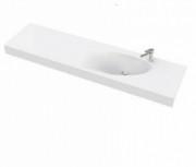 Раковина для ванной Marmorin Ugo 165х43 см правосторонняя литой камень белый P_U_528_01_1650