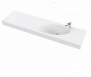 Раковина для ванной Marmorin Ugo 165х43 см правосторонняя литой камень белый P_U_528_01_1650