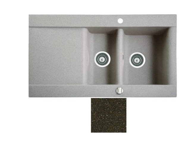 Мийка для кухні Marmorin Voga 1,5k 10 95х54 см штучний камінь Magranit коричневий 110 513 004