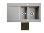 Мойка для кухни Marmorin Voga 1,5k 10 95х54 см искусственный камень Magranit коричневый 110 513 004