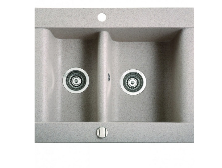 Мийка для кухні Marmorin Voga 1,5k 63,7х54 см штучний камінь Magranit сірий 110 503 003