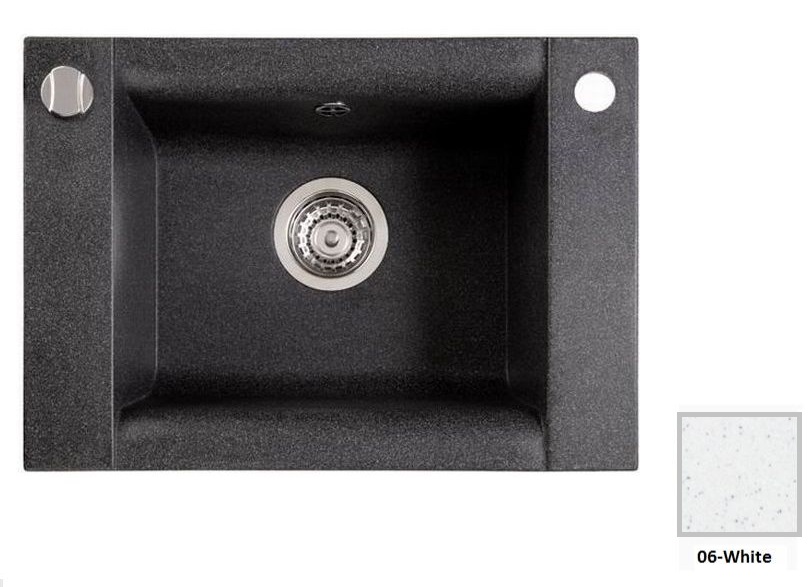 Мийка для кухні Marmorin Voga 1k 54х40,8 см штучний камінь Magranit білий 110 103 006