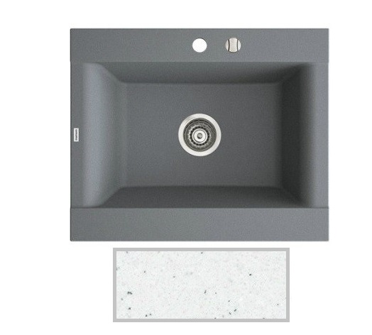 Мойка для кухни Marmorin Voga II 1k 62х51 см искусственный камень Magranit белый 712 103 006