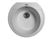 Мойка для кухни Miraggio Tuluza врезная круглая с переливом матовый White 0000050