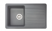 Мойка для кухни Miraggio Versal врезная прямоугольная с крылом с переливом матовый  Gray 0000059