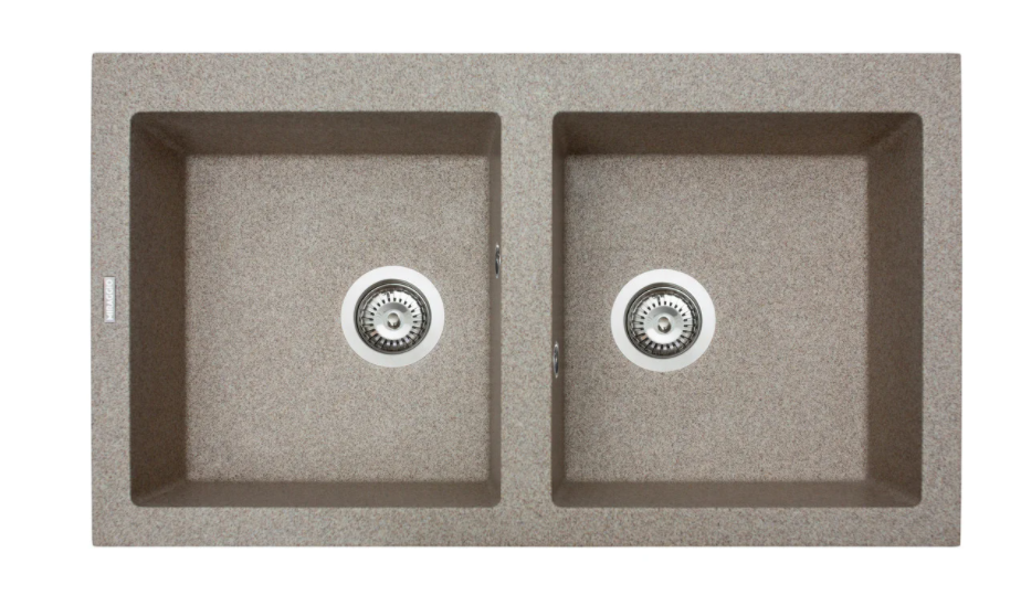 Мойка для кухни Miraggio Westeros 87x50x20 врезная с отверстием перелива матовый Terra 0000068