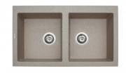 Мойка для кухни Miraggio Westeros 87x50x20 врезная с отверстием перелива матовый Sand 0000067