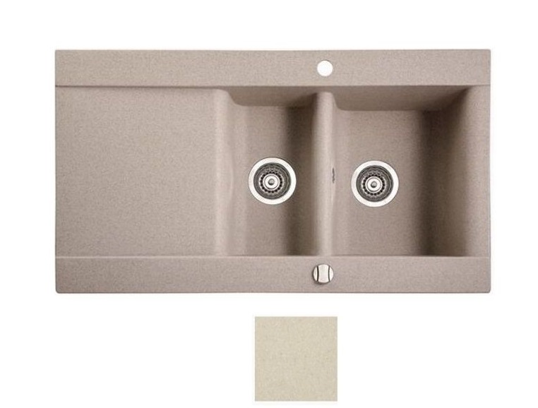 Мойка для кухни Marmorin Voga 1,5k 10 95х54 см искусственный камень Magranit сафари 110 513 001