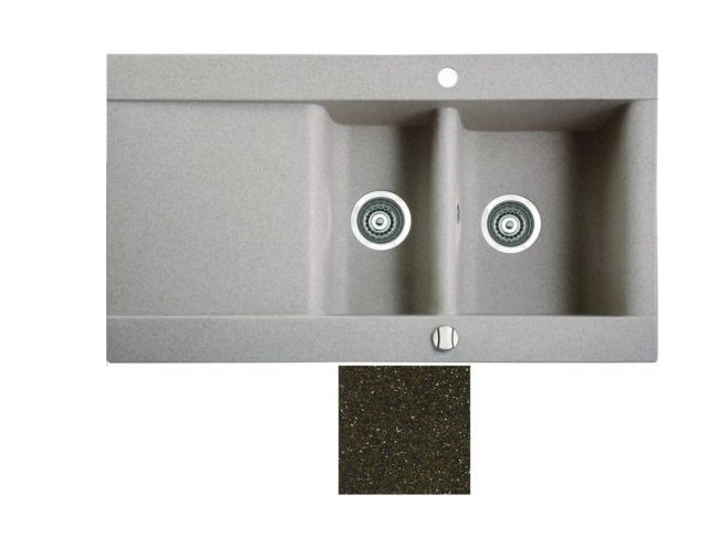 Мойка для кухни Marmorin Voga 1,5k 10 95х54 см искусственный камень Magranit коричневый 110 513 004