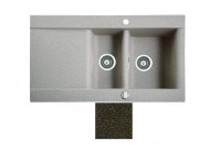 Мойка для кухни Marmorin Voga 1,5k 10 95х54 см искусственный камень Magranit коричневый 110 513 004