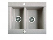 Мойка для кухни Marmorin Voga 1,5k 63,7х54 см искусственный камень Magranit серый 110 503 003