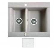 Мойка для кухни Marmorin Voga 1,5k 63,7х54 см искусственный камень Magranit белый 110 503 006