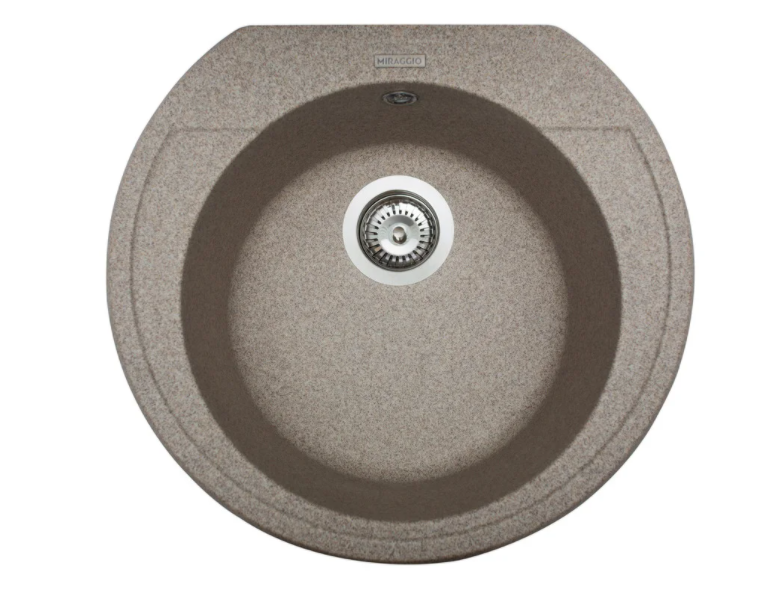 Мийка для кухні Miraggio Tuluza врізна кругла з переливом матовий Terra 0000049