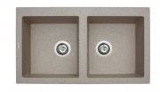 Мойка для кухни Miraggio Westeros 87x50x20 врезная с отверстием перелива матовый Sand 0000067