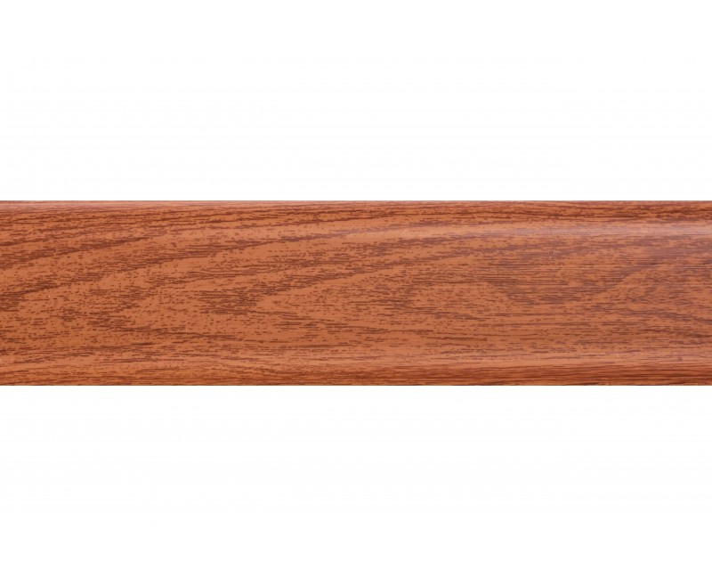 Плинтус San Decor Comfort с кабель каналом ПВХ дуб горелый 203