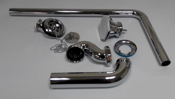 Сифон для ванны Marmorin Fama декоративный латунь хром ZOPCH