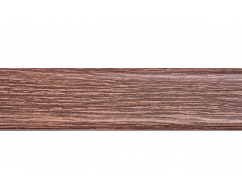 Плінтус San Decor Comfort з кабель каналом ПВХ дуб бурбон темний 212