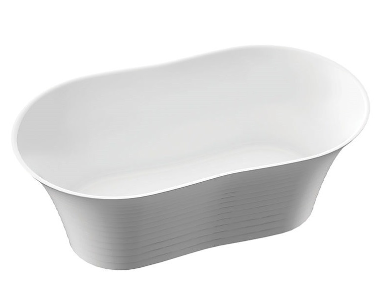 Ванна из искусственного камня Marmorin Cascada 153,3х88,7 см отдельностоящая белый P 724 154 020 010