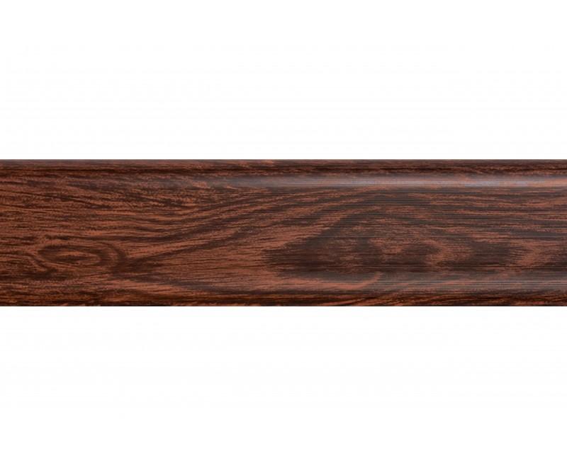 Плинтус San Decor Comfort с кабель каналом ПВХ дуб темный 222