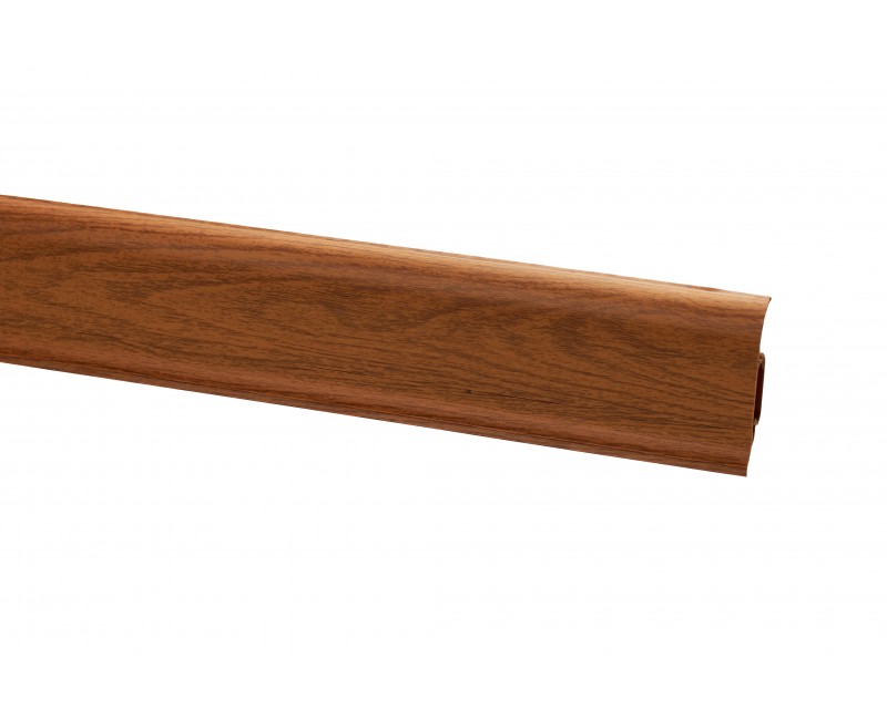 Плинтус San Decor из двух частей ПВХ дуб горелый 103